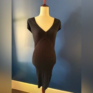 H&M Black Ribbed Dress Sz S